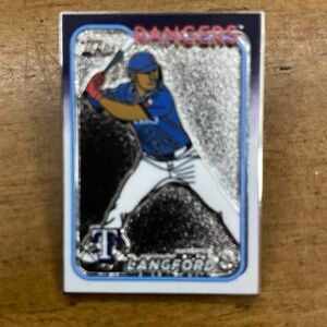 2024 Topps Update Wyatt Langford Superbox Exclusive Enamel Rookie Pin - Rangers